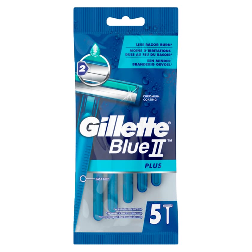 Gillette Einwegrasierer Blue II Plus 5 Stück